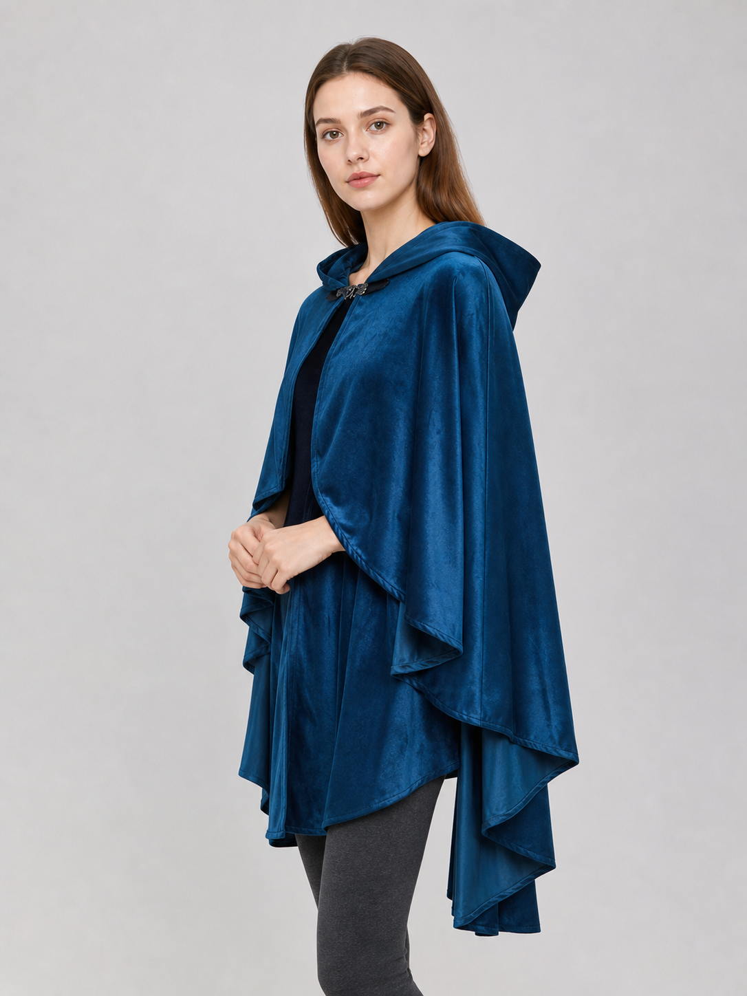 Blue Carnival Hooded Cape for Stage