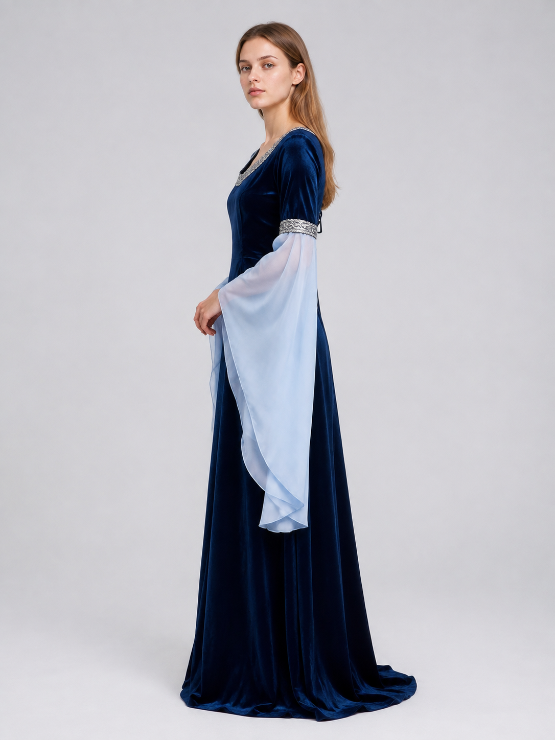 Medieval Lace-Up Cosplay Dress side view