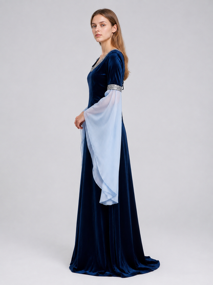 Medieval Lace-Up Cosplay Dress side view
