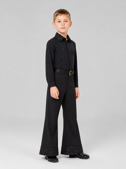 Stage Disco Costume: Shirt, Flared Pants, and Belt