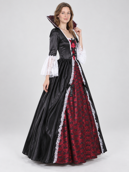 Vampire Costume with Lace and Crinoline