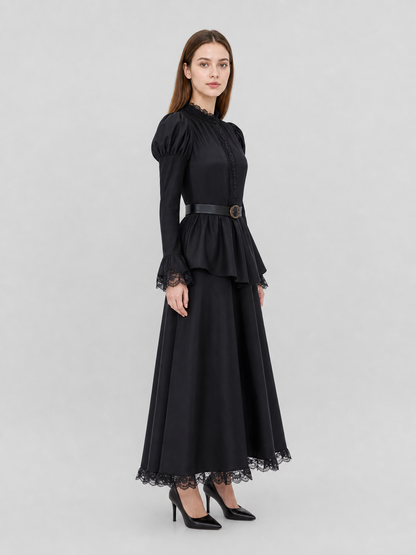 Halloween Witch Costume: Dress, Hat, and Belt