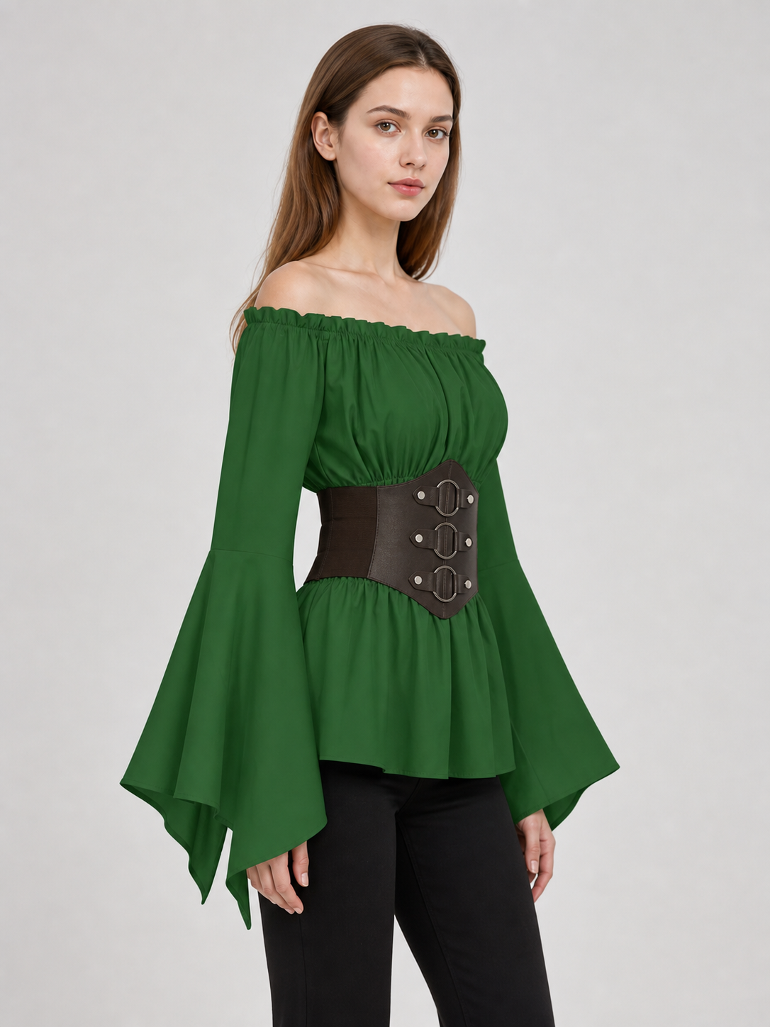 Renaissance-Style Costume Dress with Belt