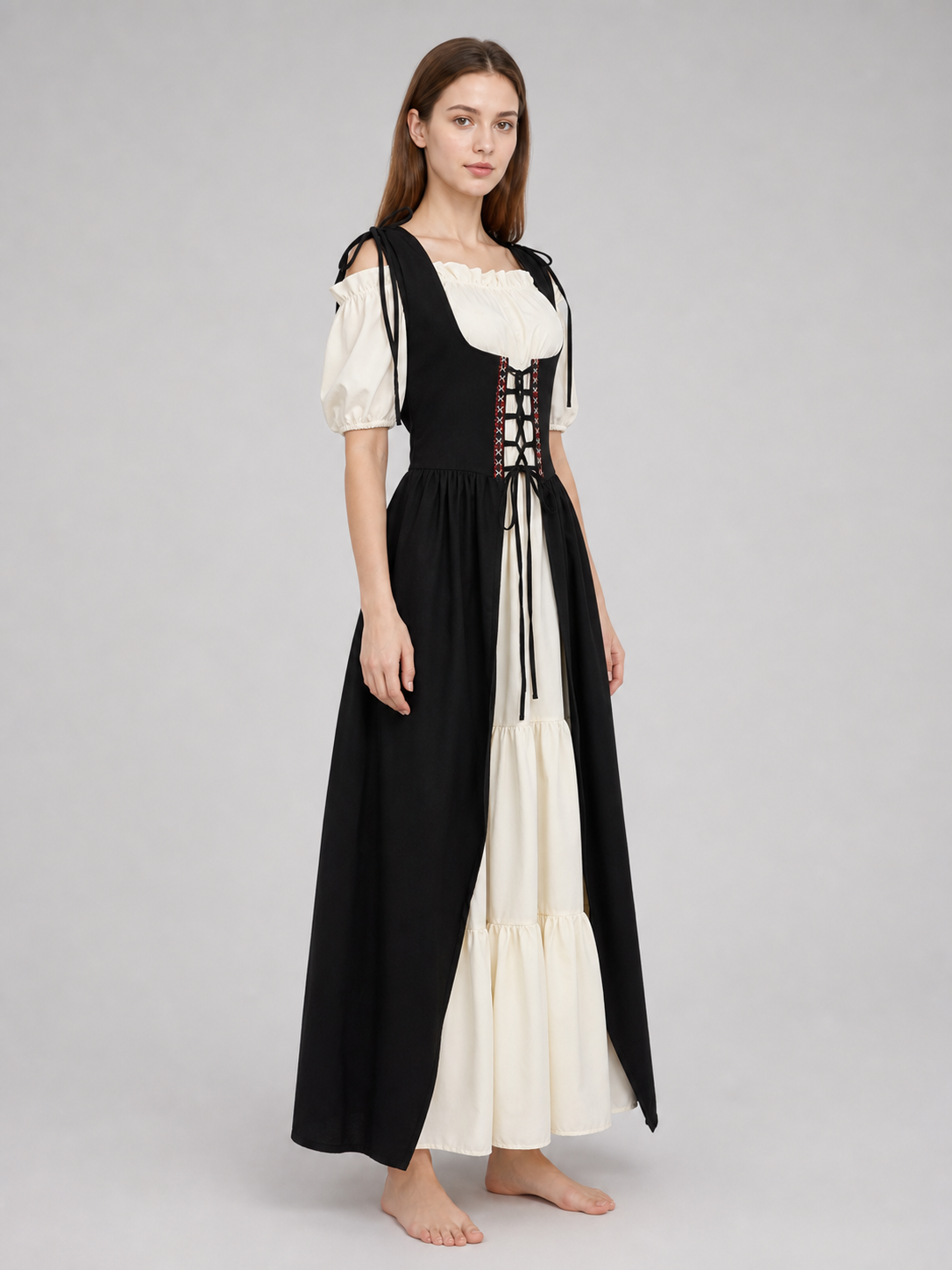 Medieval-Style Costume Dress, 2-Piece Set