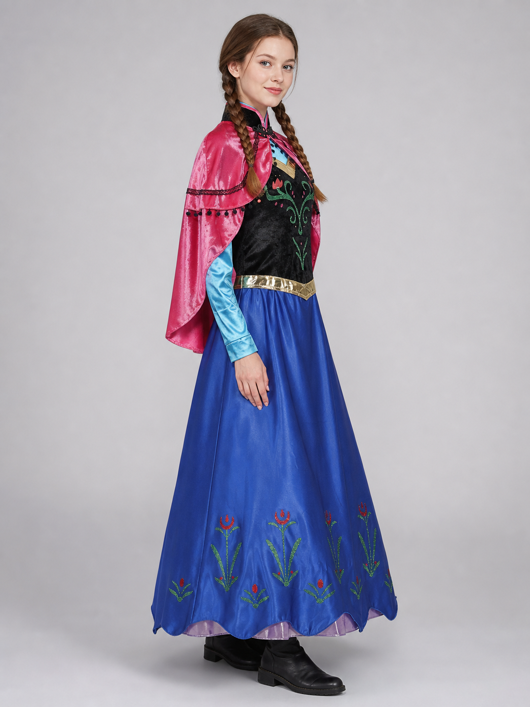 Princess Costume with Cape, Sleeves, and Skirt