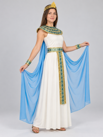 Blue Egyptian Carnival Costume with Headpiece