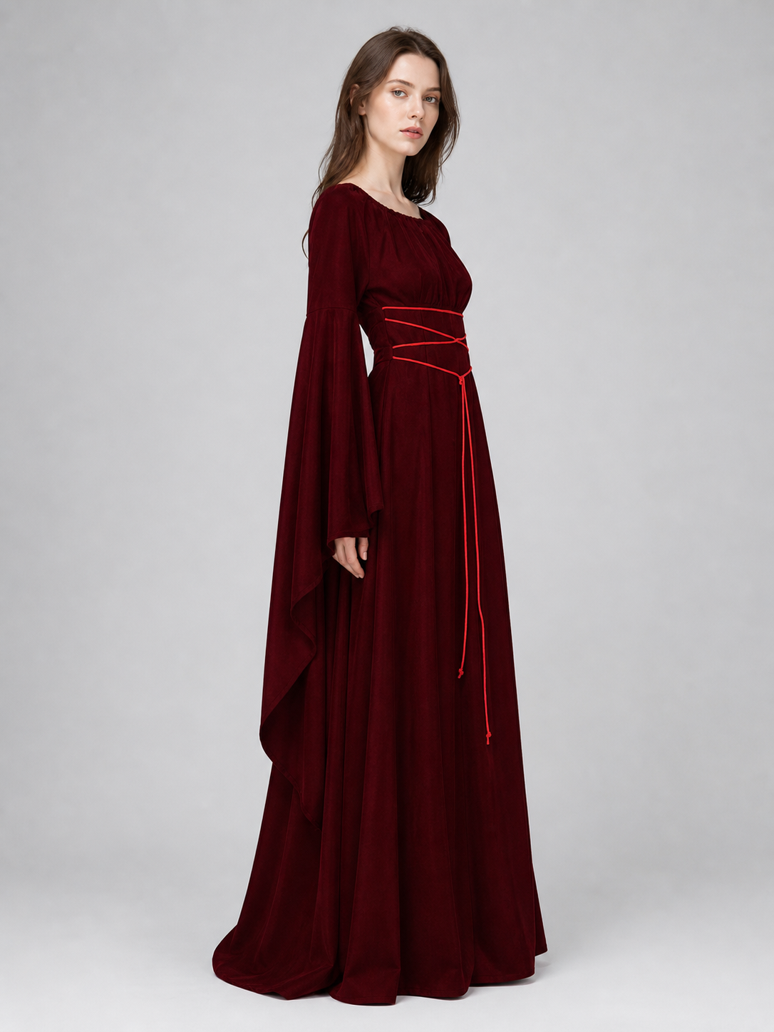Medieval-Style Lace-Up Dress