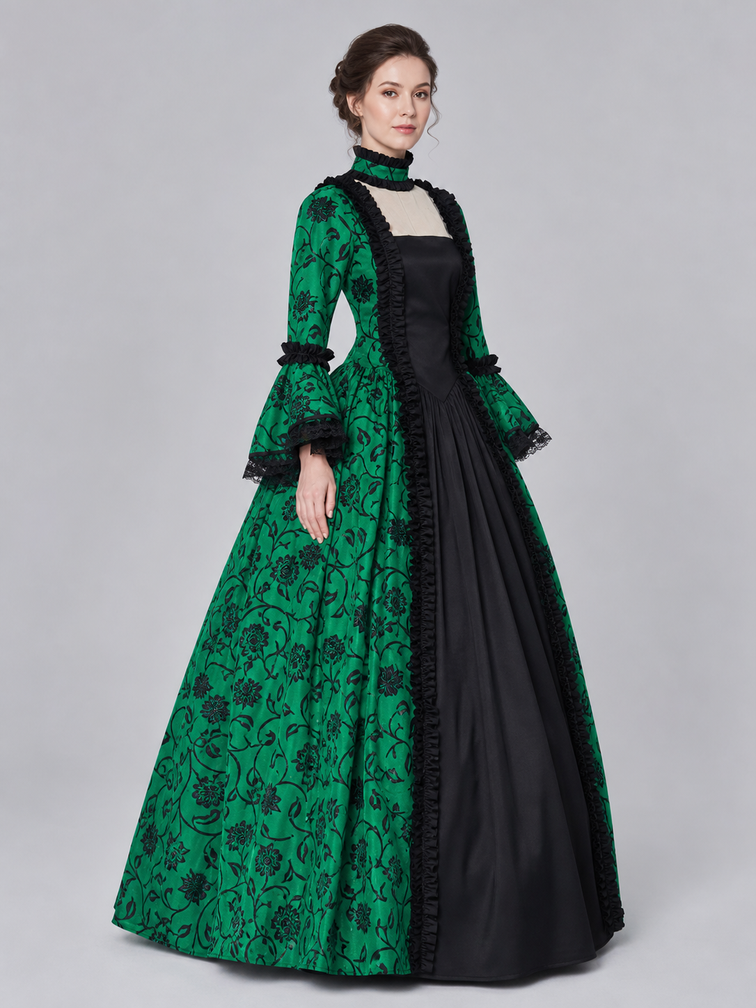 Gothic Victorian-Style Dress for Celebrations