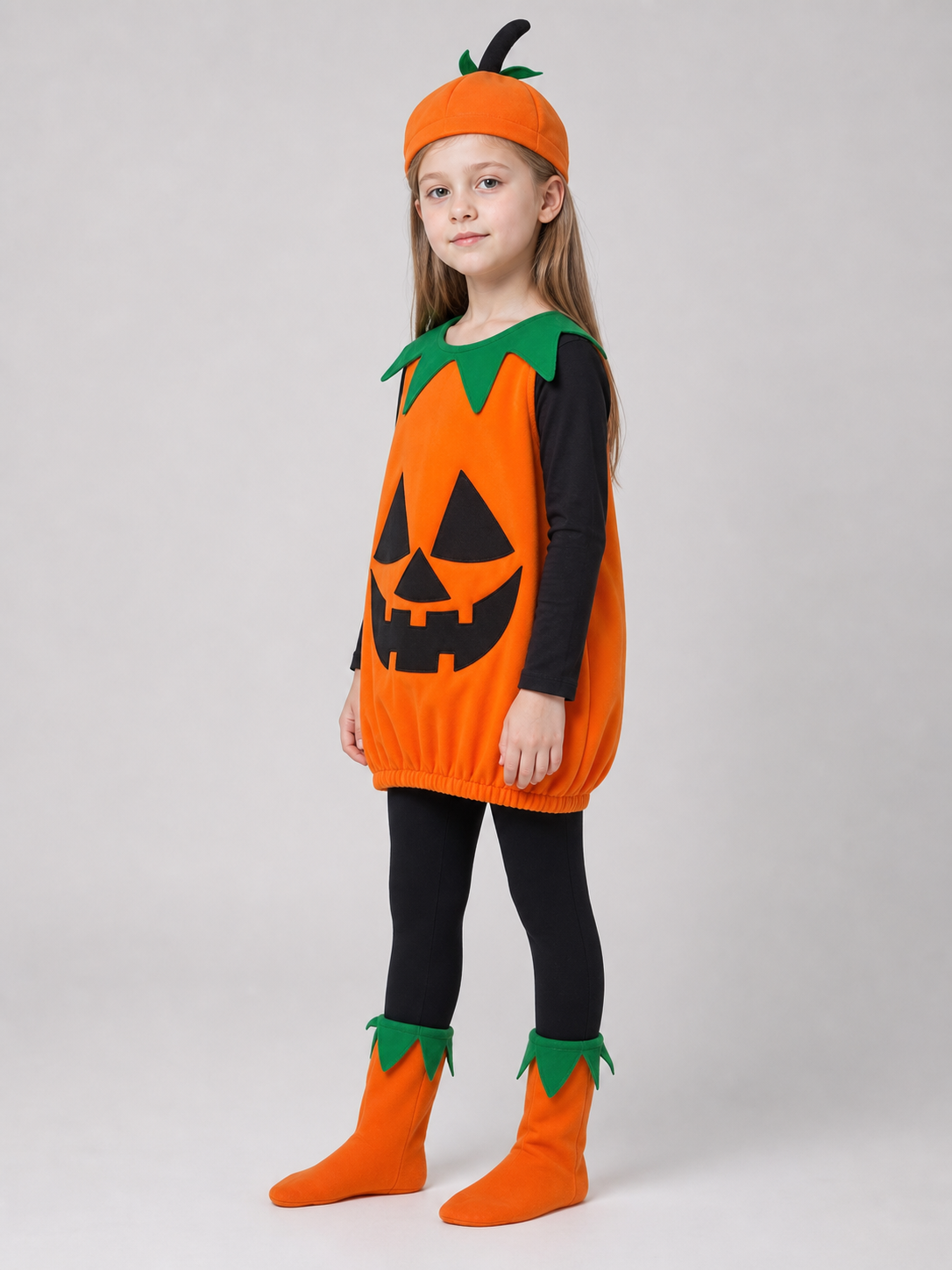 Kids' 4-Piece Pumpkin Halloween Costume