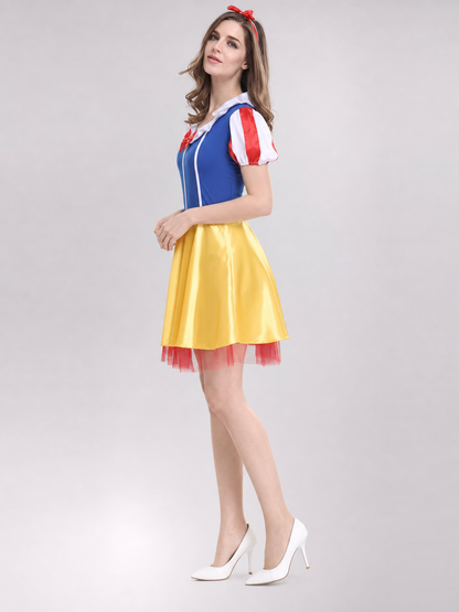 Princess Carnival Dress with Bow and Full Skirt