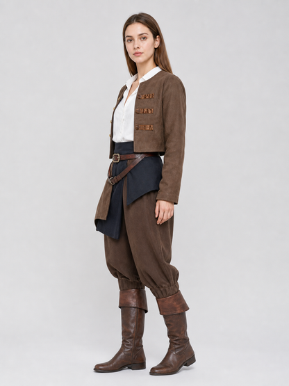 Captain Jack Sparrow Pirate Costume, Cosplay Set