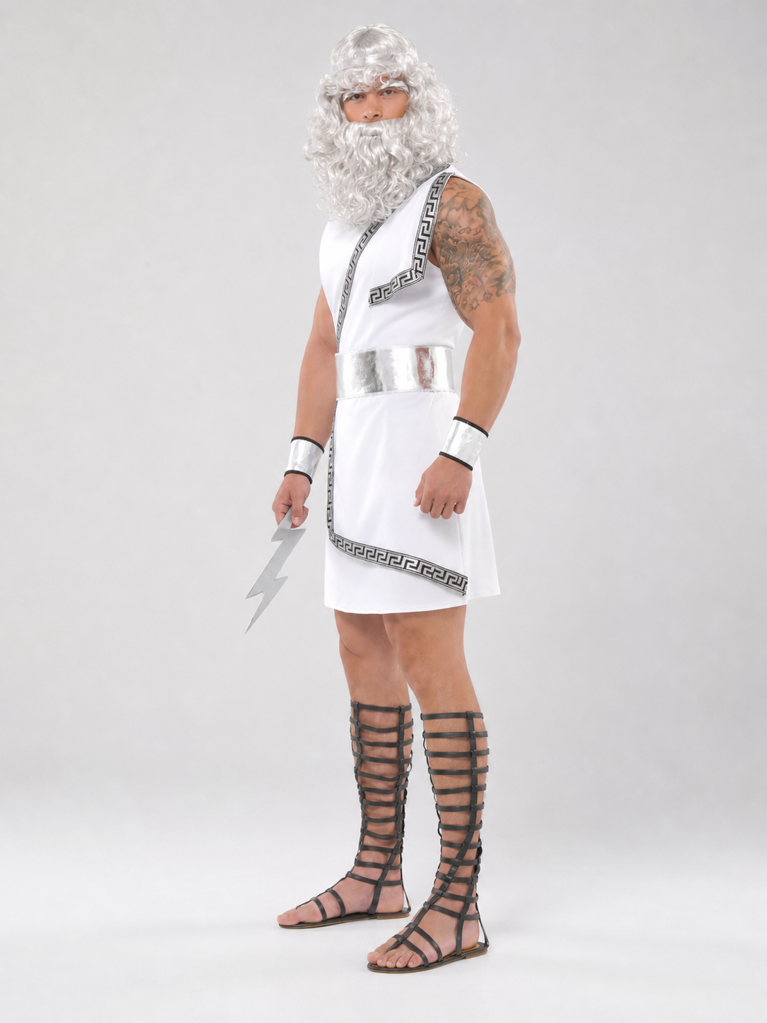 Ancient Greek-Style Stage Costume with a Wide Belt