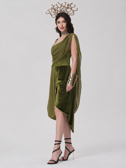 Cleopatra Cosplay Costume with Gold Décor