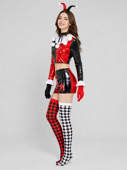 Clown Costume: Red and Black Set
