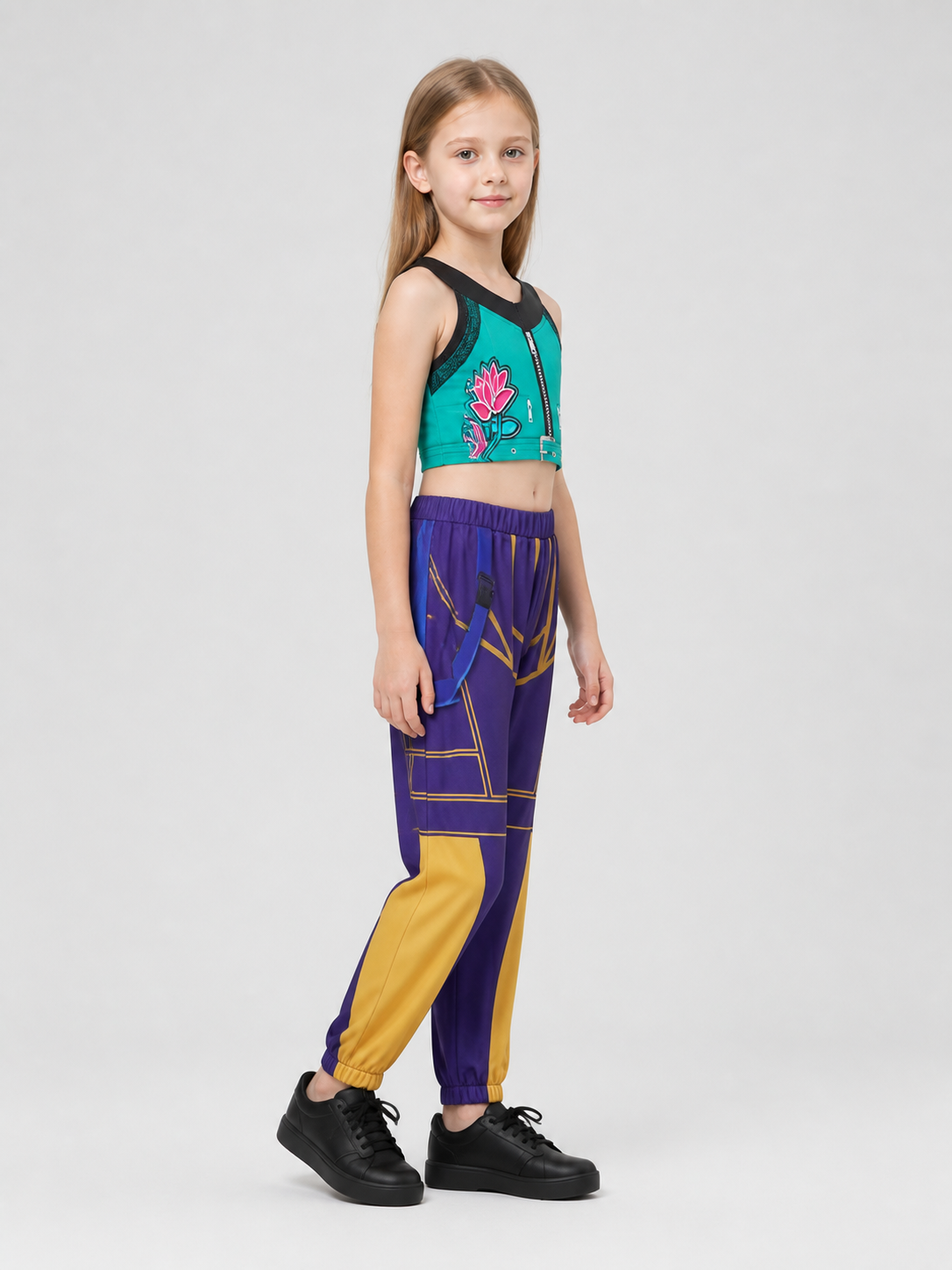 Children's Cosplay Costume, Vest and Pants side view