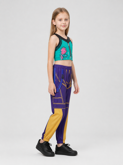 Children's Cosplay Costume, Vest and Pants side view
