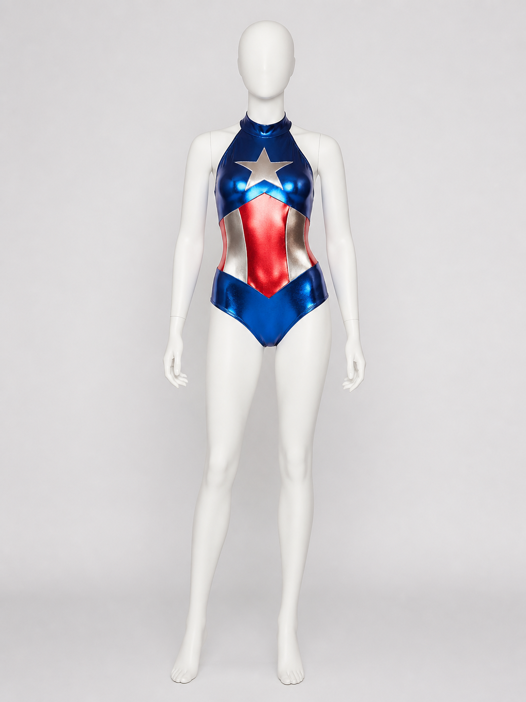Superhero Costume with Stars for Cosplay side view