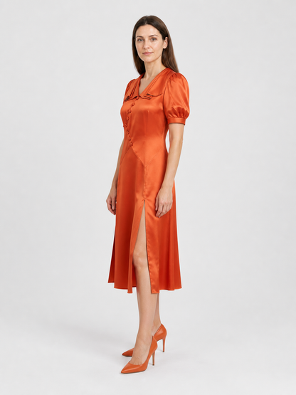 Long Dark Fantasy–Style Cosplay Dress side view