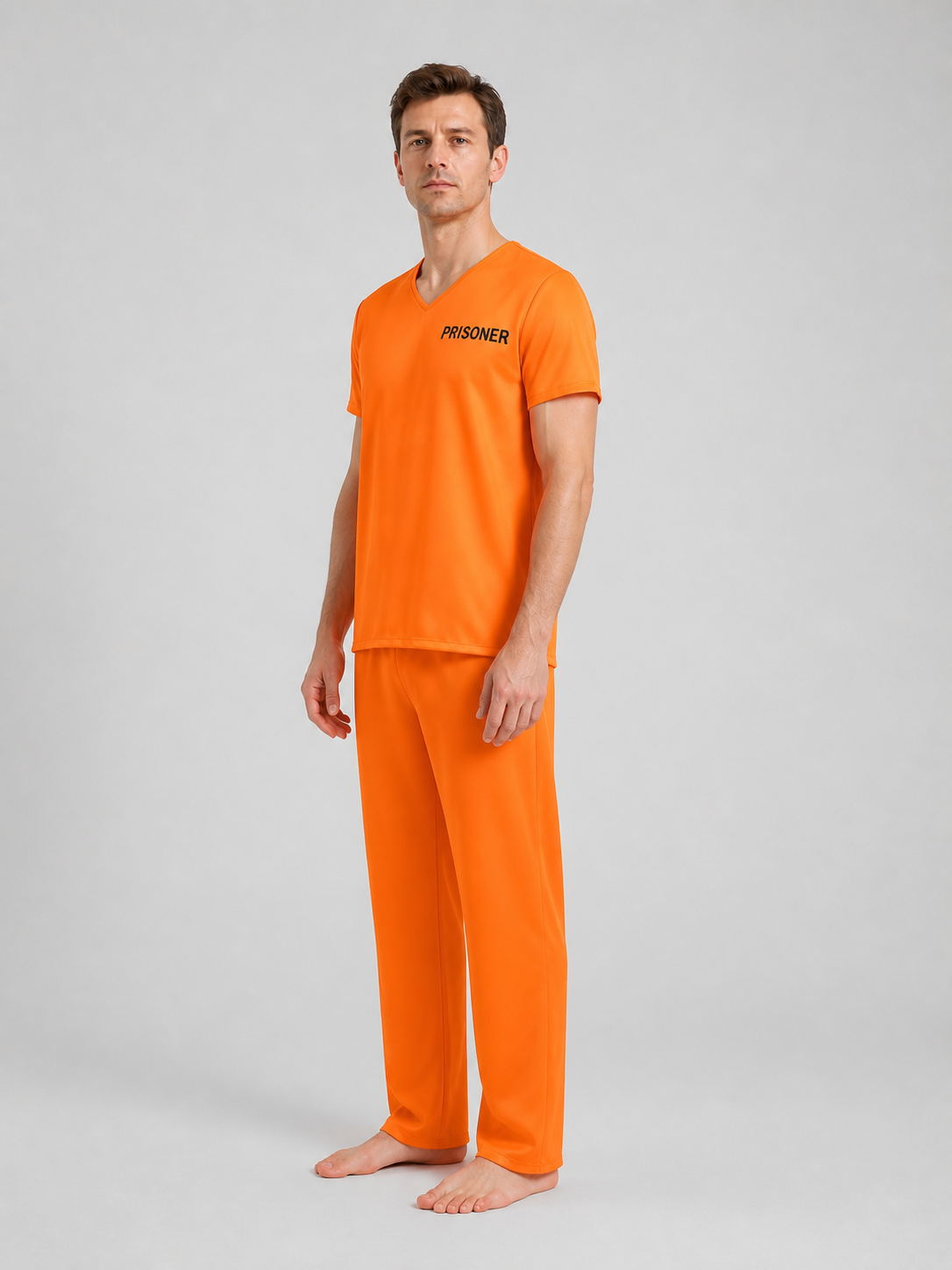 Orange “Prisoner” Cosplay Costume, 2-Piece Set side view