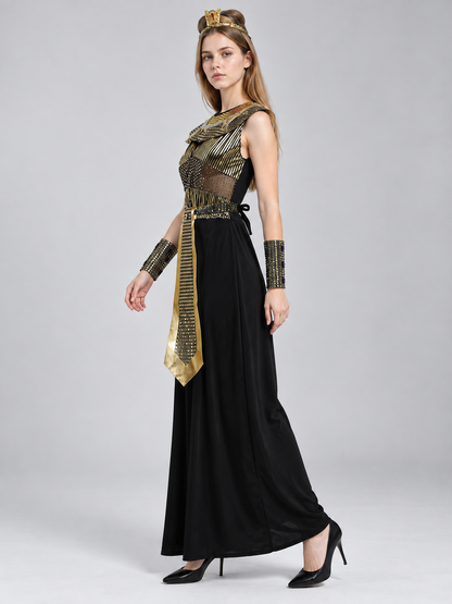 Egyptian Queen Costume with Headpiece side view