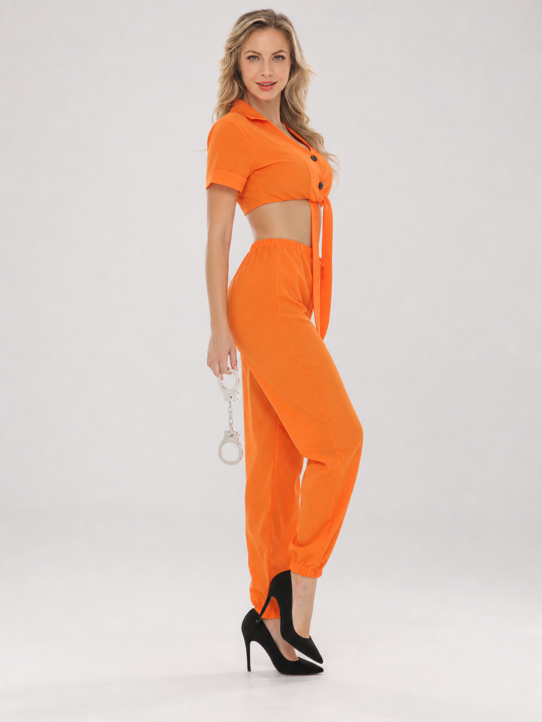Halloween costume, orange printed set
