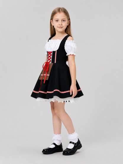 Bavarian-Style Dirndl Dress for Oktoberfest side view