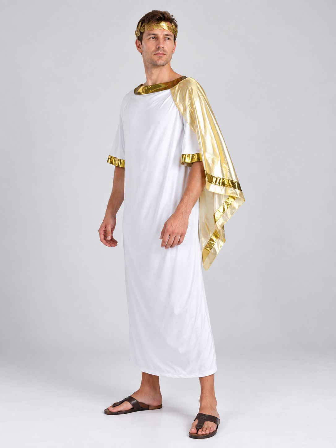 Ancient Greek Carnival Costume with Gold Cape