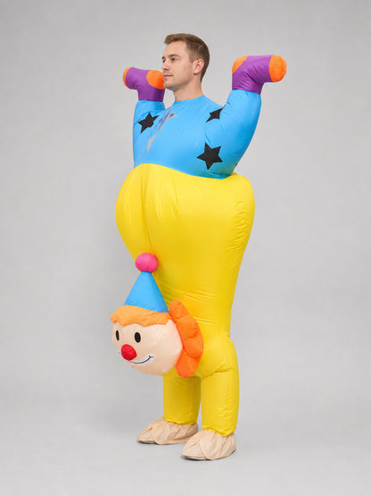 Inflatable Clown Costume with an Upside-Down Design