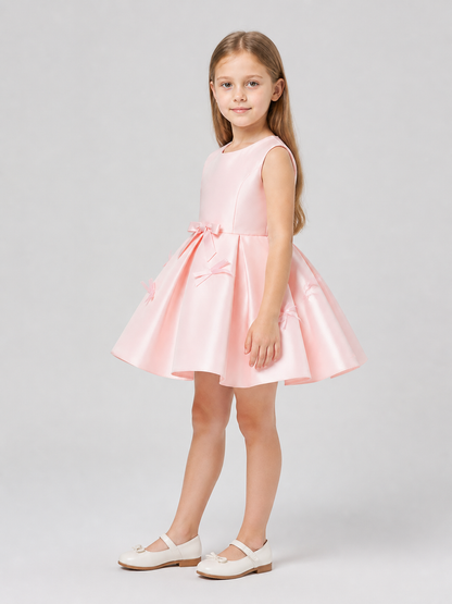 Festive Princess Dress with Bows for Birthdays side view