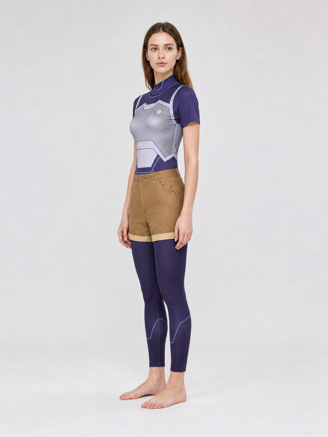 Zoe Cosplay Costume: Top, Shorts, and Leggings