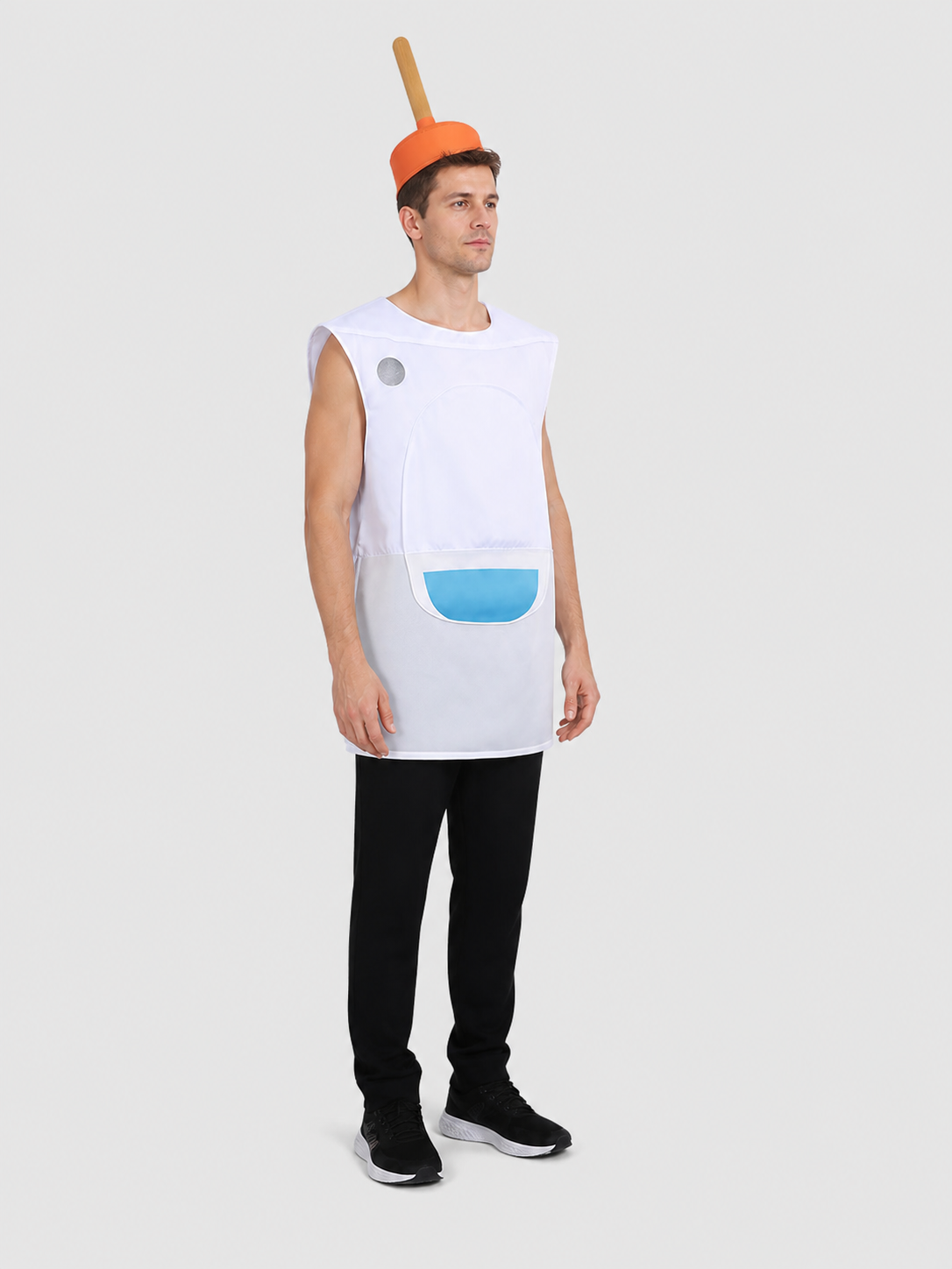 Toilet Costume with Hat for Cosplay side view