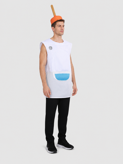 Toilet Costume with Hat for Cosplay side view