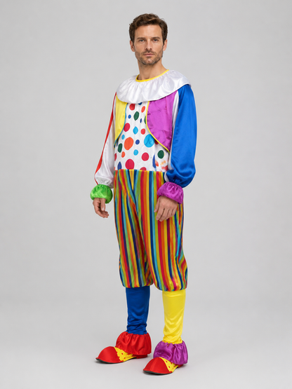 Clown Costume: Jumpsuit and Vest side view