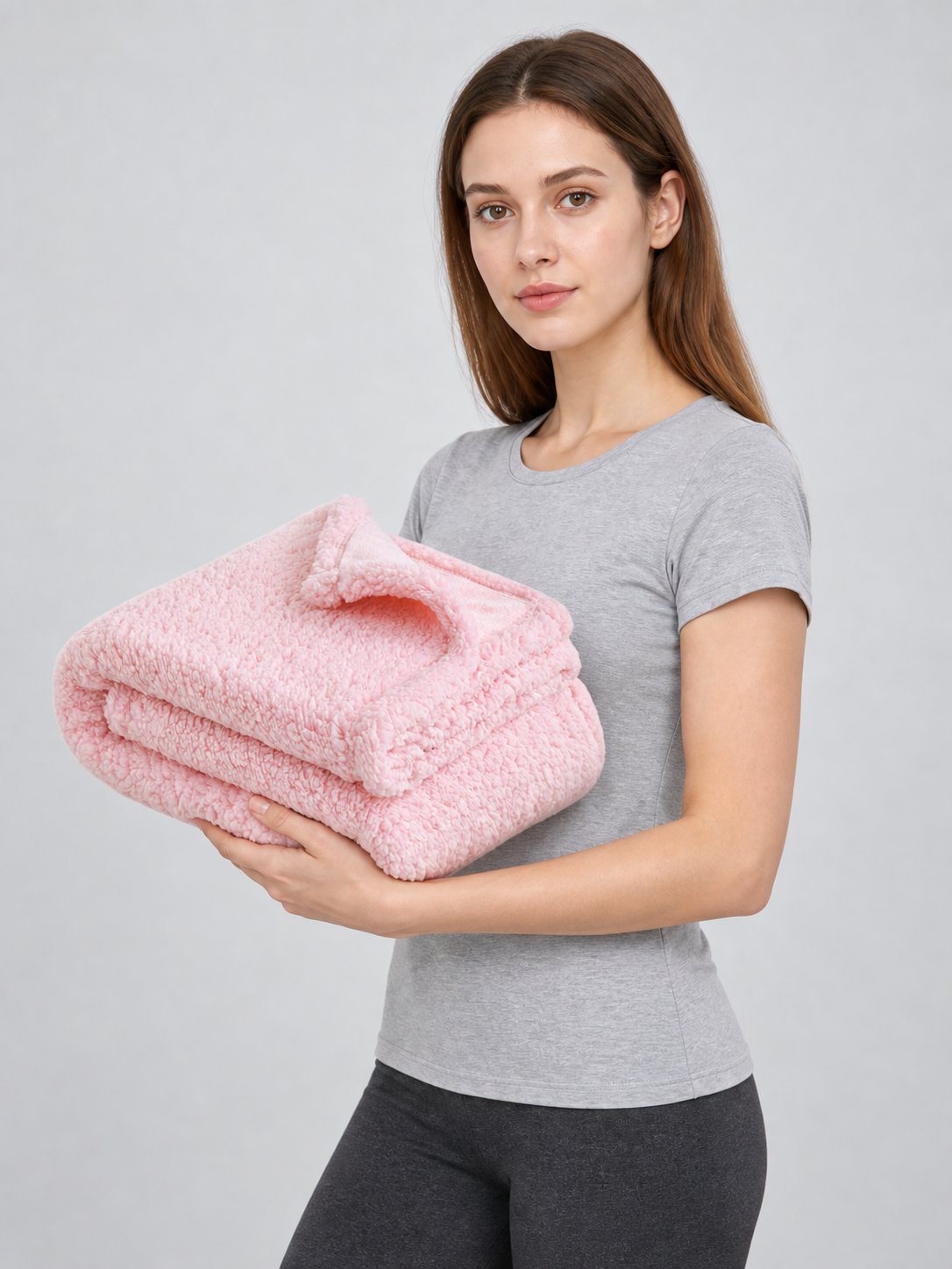 Fluffy Reversible Pet Blanket side view