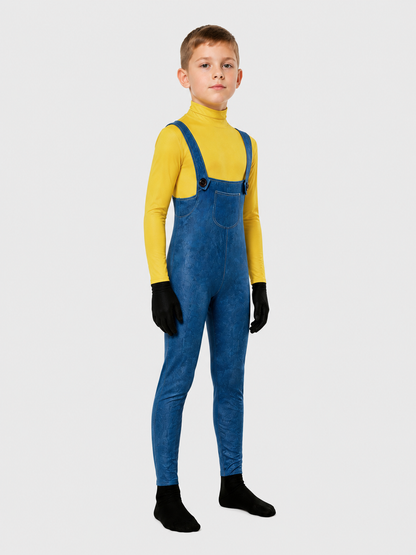 Minion Costume, Yellow Jumpsuit with Headpiece side view