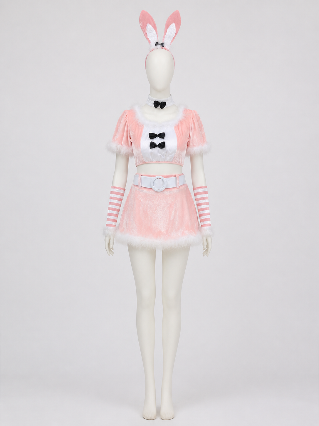 Rabbit Costume: Top, Skirt, Ears, and Collar side view