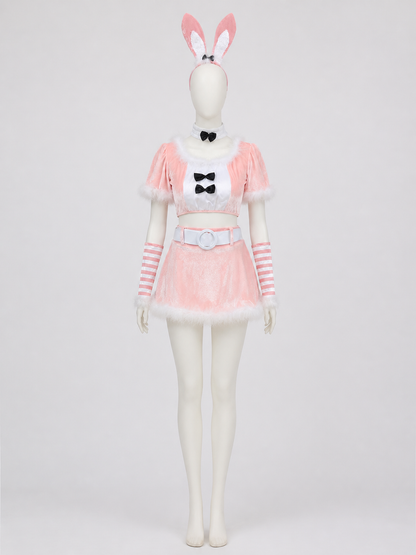 Rabbit Costume: Top, Skirt, Ears, and Collar side view