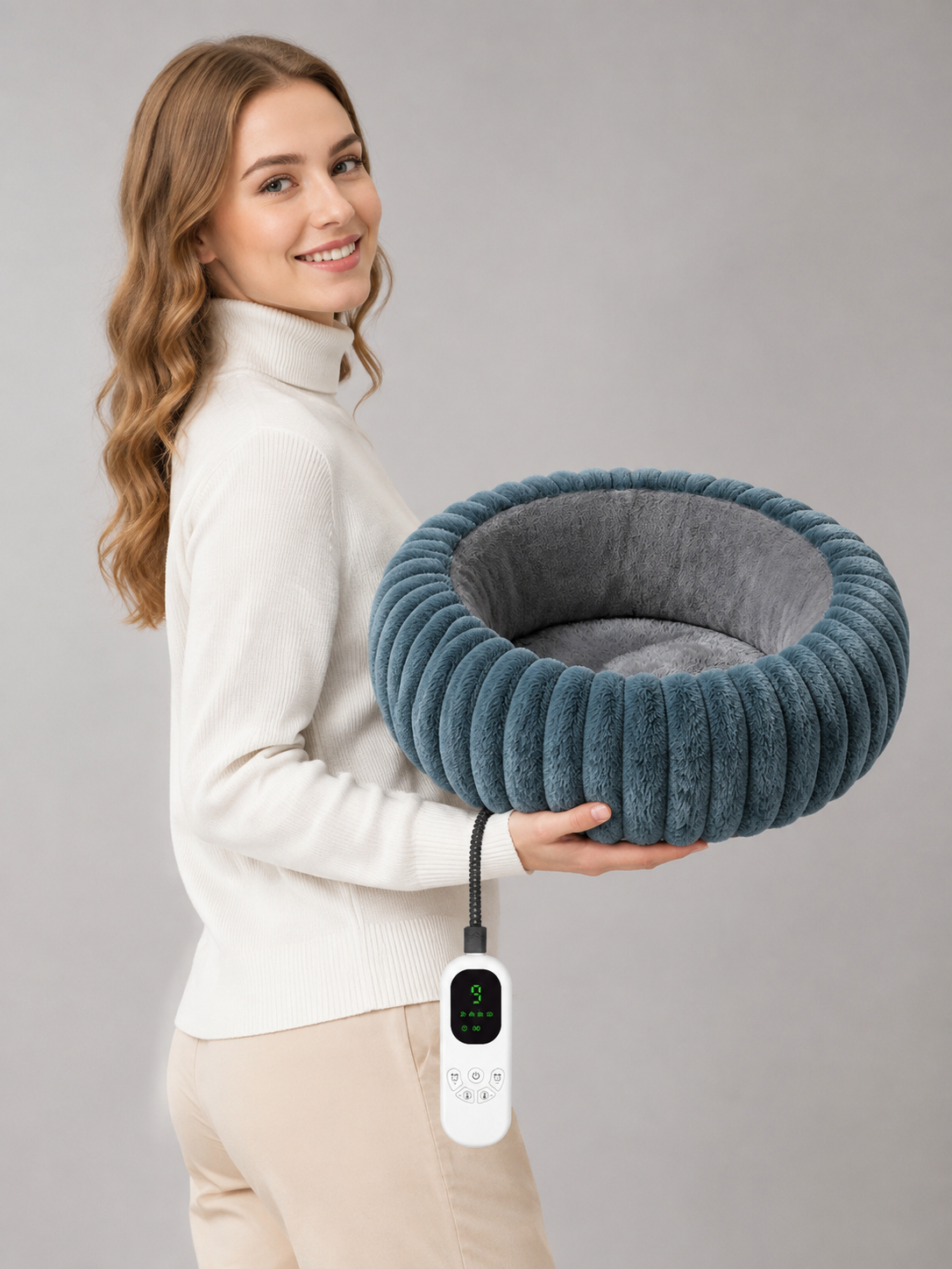 Heated Pet Bed with Timer side view