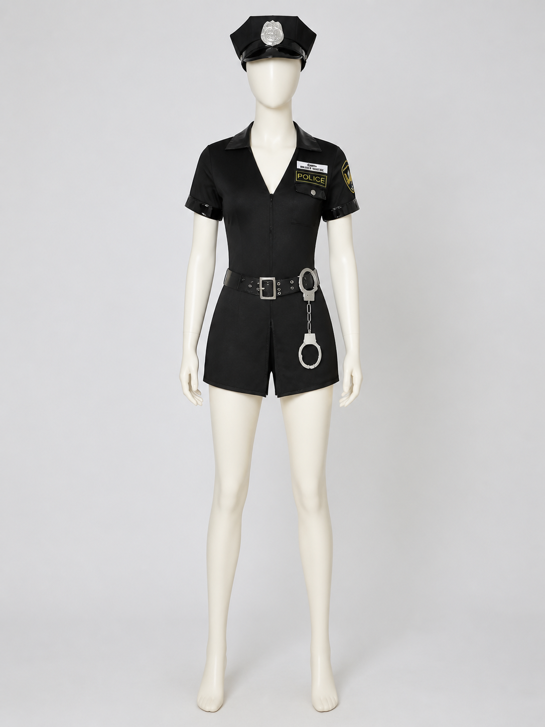 Halloween Police Jumpsuit with Shorts side view