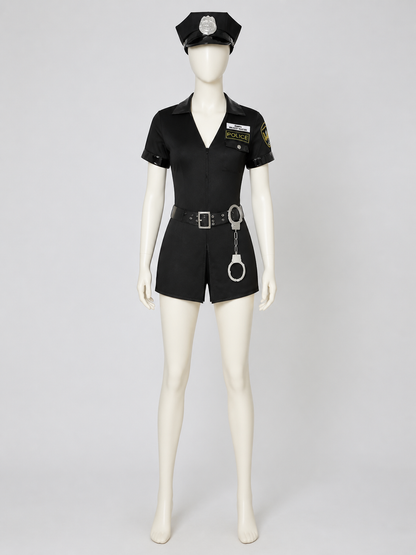Halloween Police Jumpsuit with Shorts side view