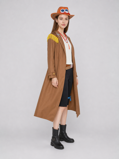 Ace One Piece Cosplay Costume: Coat and Accessories