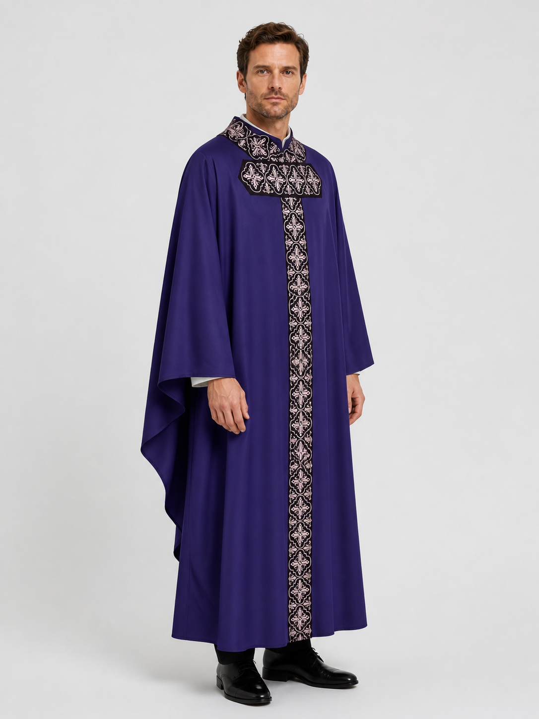 Medieval Priest Mantle for Halloween Cosplay side view