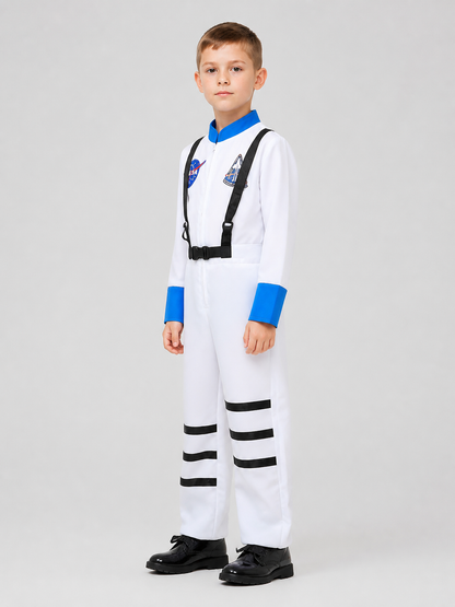 Astronaut Costume, White Cosplay Jumpsuit side view
