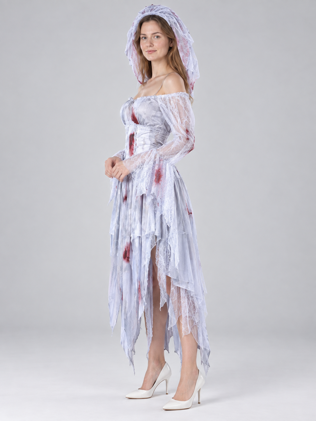 Ghost Bride White Lace Carnival Costume