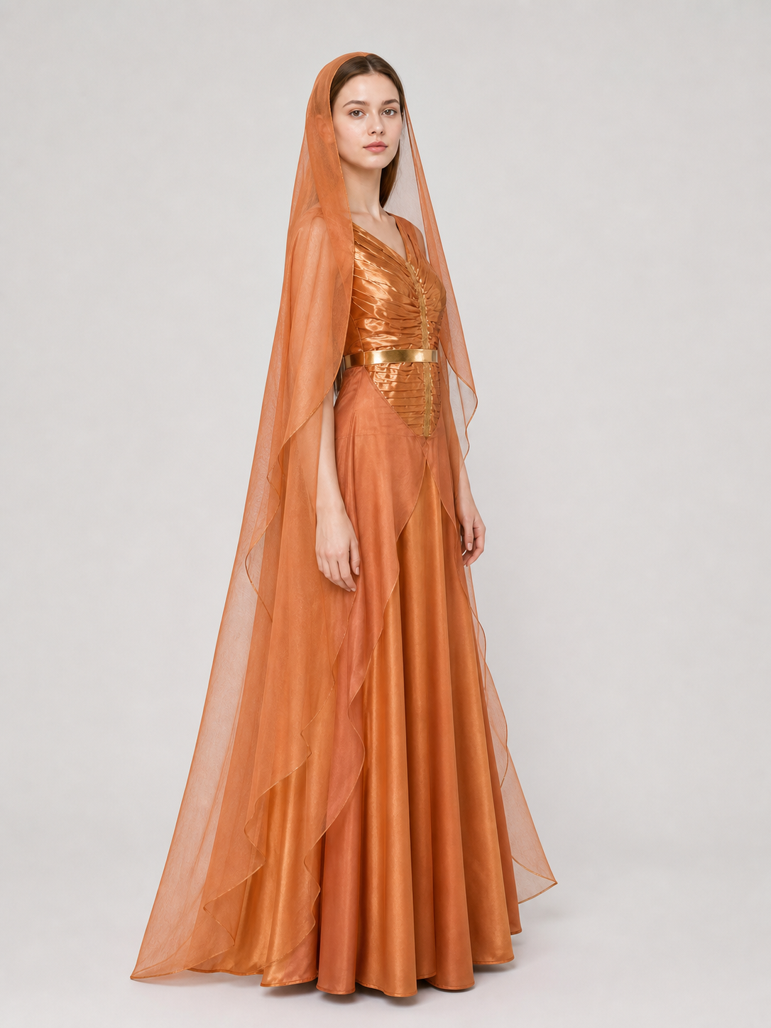 Andor Cosplay Costume: Dress with Cape