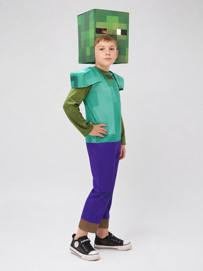 Minecraft Character Pixel Costume for Cosplay