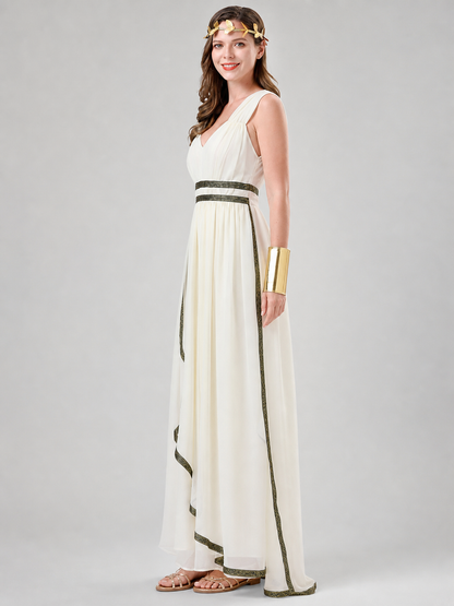 Egyptian-Style Cosplay Dress with Decorative Details