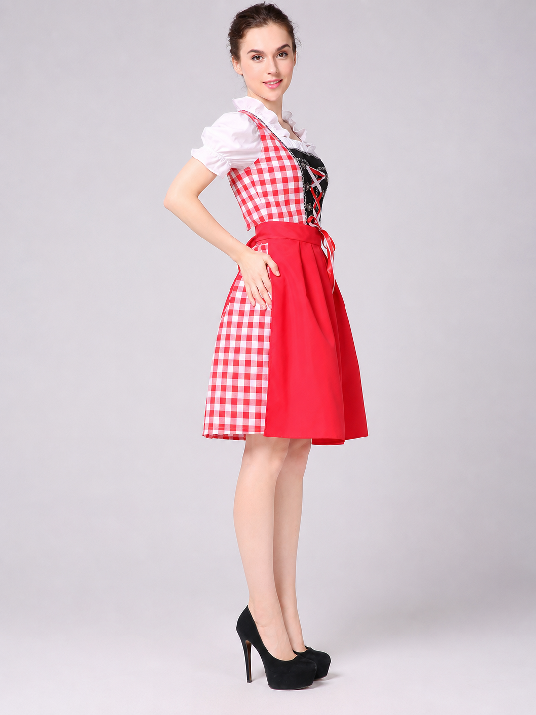 Ethnic-Style Dress with Corset Lacing
