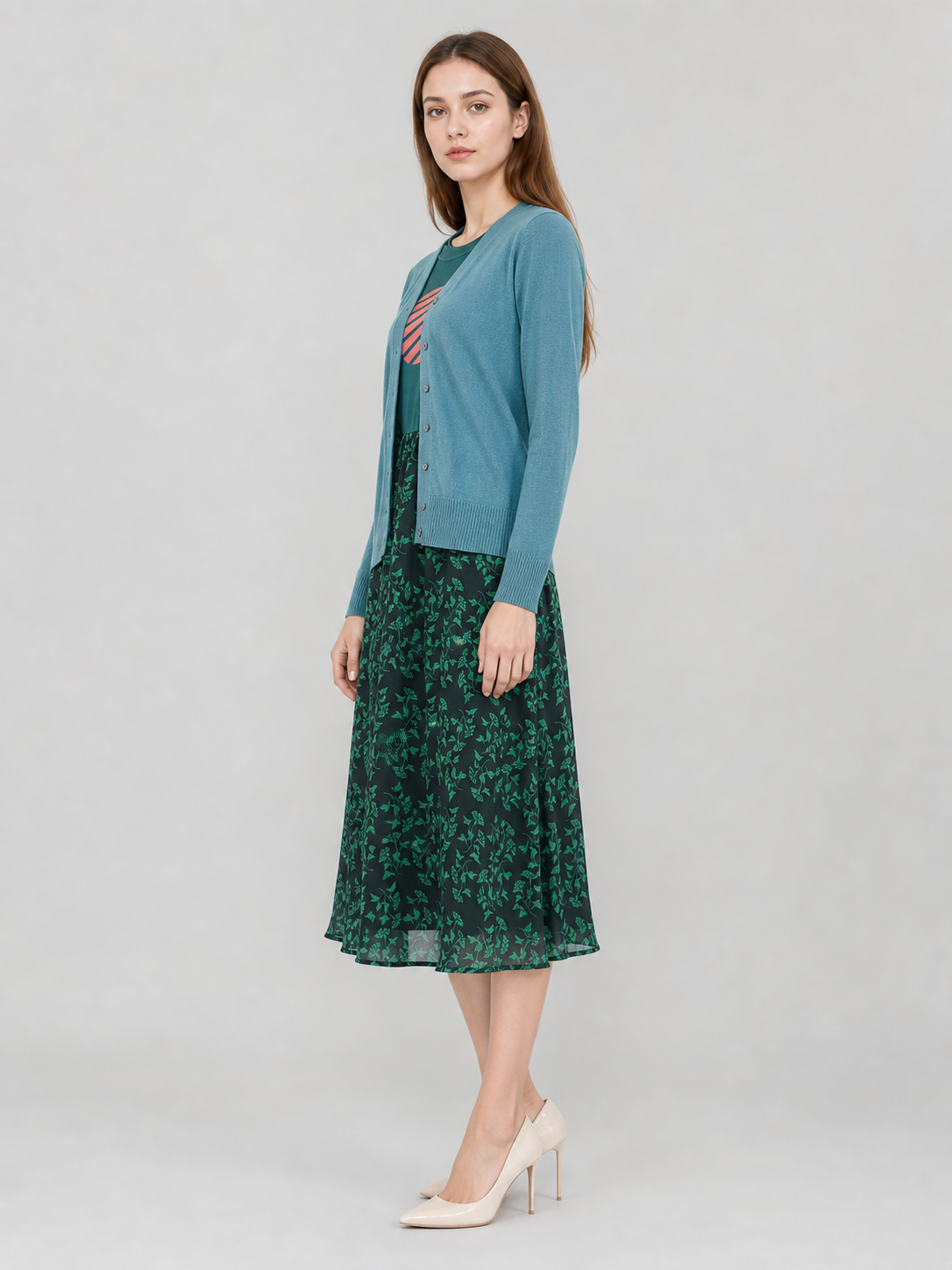 Natalie Cosplay Costume: Cardigan, Top, and Skirt