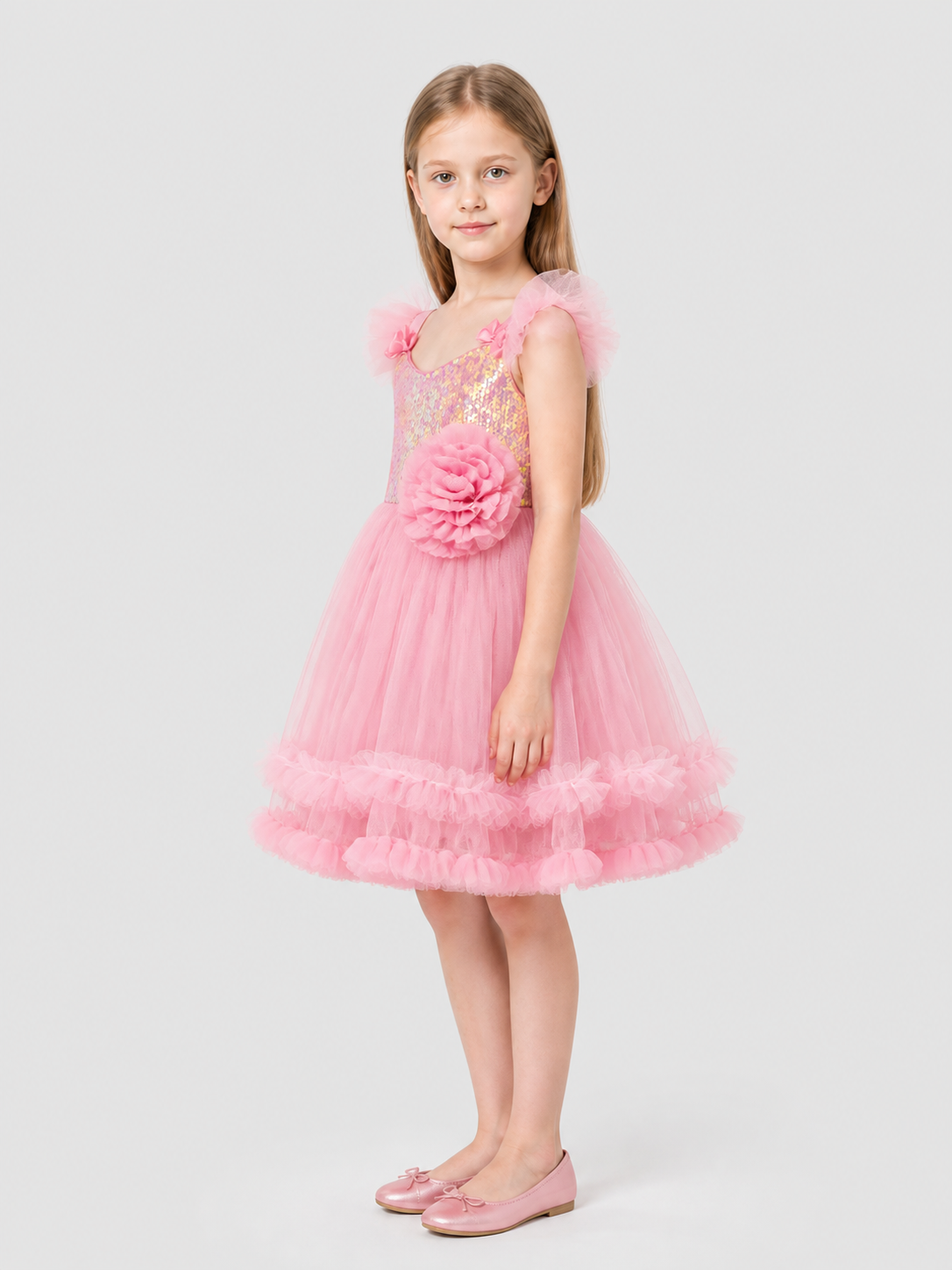 Festive Sequin Princess Dress for Girls